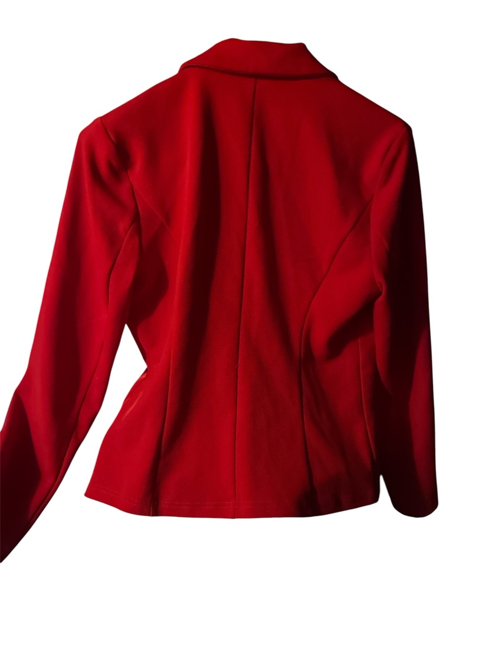 Allegra K Red Tailored Two-Button Blazer - Picture 3 of 4